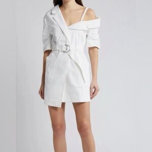 cinq a sept White Off-Shoulder Mini Dress